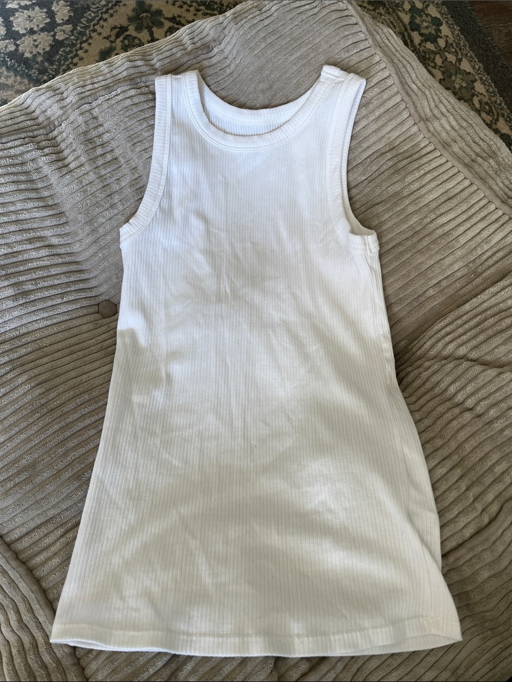 Maurices White Ribbed Sleeveless Tank